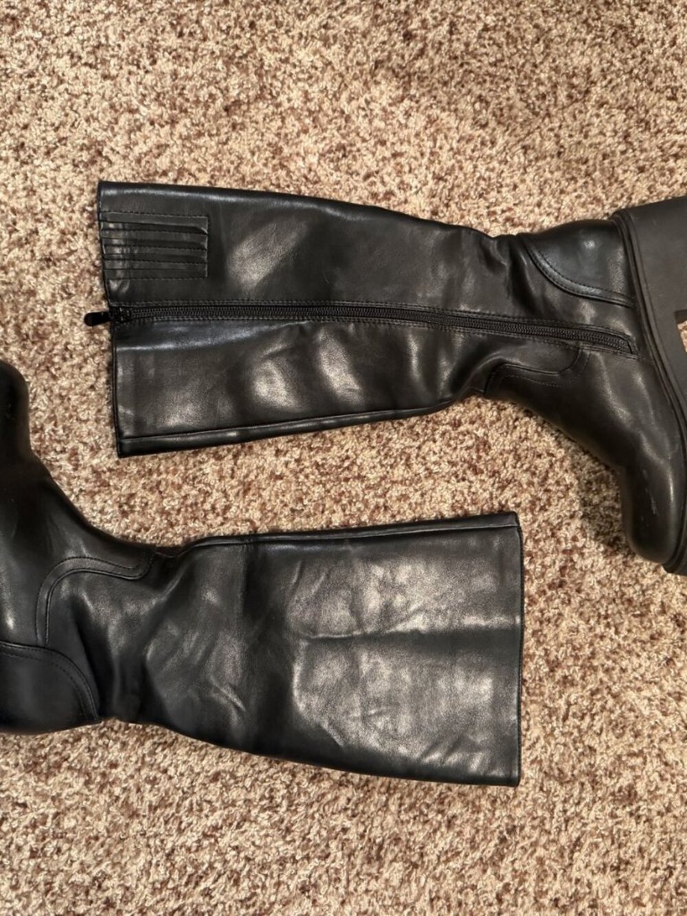 Dream Pairs Black Knee High Chunky Lug Sole Platform Boots Size 7